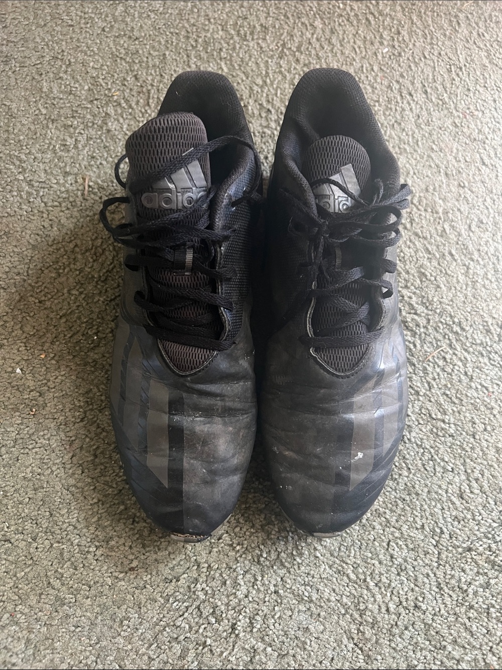 adidas Size 11 Adizero Men’s Black Athletic Football Cleats